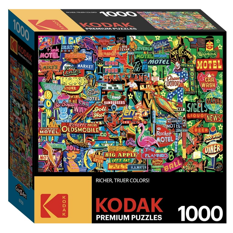 Cra-Z-Art Kodak 1000-Piece Neon Retro Signs Adult Jigsaw Puzzle