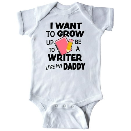 

Inktastic I Want To Grow Up To Be A Writer Like My Daddy Gift Baby Boy or Baby Girl Bodysuit
