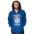 thumbnail image 5 of Street Fighter Vega Rage Cage USA Zip Hoodie Sweatshirt Men Brisco Brands M, 5 of 6