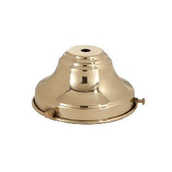 B&P Lamp® 4" Fitter, Fixture Shade Holder, Polished & Lacq. Brass