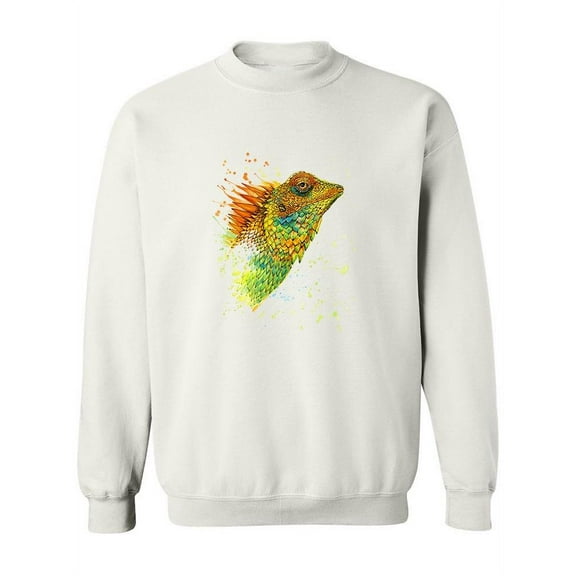 Chameleon Watercolor Art Sweatshirt Women -Image by Shutterstock, Female XX-Large