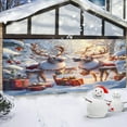 thumbnail image 4 of Tela De Fondo Navideña Trineo Navideño De Fondo Iluminación Clásica Decoración Para Fiestas Navideñas Pancarta Para Exteriores Feliz Navidad Decoración Navideña, 4 of 7