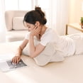 thumbnail image 3 of Adjustable Posture Support Cushion - Ergonomic Office Lumbar Support Pillow for Back Pain Relief - Office Chair, Car Seat & Travel Essential (21.65"x12.99", Beige), 3 of 6