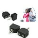 thumbnail image 2 of Adaptador de conector de audio estéreo Troglfold (2 unidades, 3,5 mm, 1 a 2 macho a hembra, doble mono, para auriculares y micrófono), color negro, 2 of 8