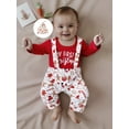 thumbnail image 4 of BemeyourBBs Boy Christmas Sets Romper Gingerbread/Christmas Tree Print Pants Hat, 4 of 9
