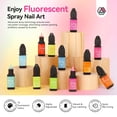thumbnail image 4 of SAVILAND Airbrush Gel Nail Polish: No Dilution Fluorescent Airbrush Nail Polish Shine All Night Long, 12 Colors Glows in The Dark for Nails French Manicure DIY Nail Salon, Gifts & Party & Bar Social, 4 of 8