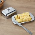 thumbnail image 4 of Stainless steel Butter Dish with Lid,Large Butter Container with Cover for Countertop,Multi-Purpose Serving Food Dish Tray Kitchen Gadgets,Butter Holder for Kitchen Gifts,Dishwasher Safe(Silver), 4 of 9