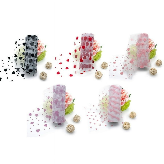 HAMPPLIES Pink Tulle Fabric Roll 6 Inches x 25 Yards for Party and Celebration Decoration 1Pcs