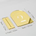 thumbnail image 2 of Números de mesa de boda dorados con soportes, paquete de 20 carteles de arco acrílico dorado, con soporte, números de mesa para recepción de bodas, 2 of 4