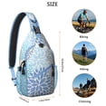 thumbnail image 2 of Rustic Style Sling Backpack Lightweight Crossbody Bag with Wood Grain and Plaid Patterns for Daily Outdoor Use, 2 of 6