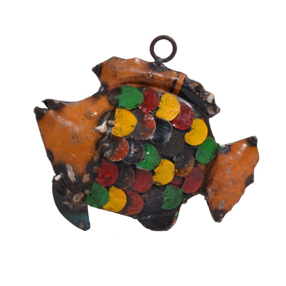 De Kulture Works Iron Hanging Fish Decorative Collectible Figurine Showpiece Holiday Décor
