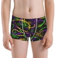 thumbnail image 5 of Yiaed Neon Mardi Gras Print Boys' Boxer Briefs Cotton Casual Stretch Comfort Boys Boxers - Kids Boxer Briefs Underwear for Boys (6-18)-Medium, 5 of 5