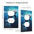 thumbnail image 3 of Haiem Ice Blue Ocean Cute Dolphin Pattern Decorative Wall Plates, 1-Gang 5.0" x3.0", Unbreakable Thermoplastic Faceplate Cover for Decorator Receptacle Outlet & Switch-Style S, 3 of 6