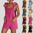 thumbnail image 3 of WMTBSRSW Shorts Jumpsuit for Women Sleeveless Adjustable Strap Rompers Oversized Dressy Casual Overalls with Pocket 2025 Summer Clothes for Teen Girls, 3 of 8