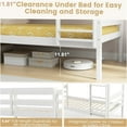 thumbnail image 5 of JERFIT Bunk Bed Twin Over Twin Pine Solid Wood Detachable Bed Frame with High Guardrails, 5 of 7