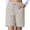Beige, variant on Women Pants Trendy Straight-Leg Solid Short Stretchy Straight Trousers Quick Dry Loose String Pants Lightweight Confy Trousers with Pockets for Women
