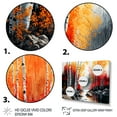 thumbnail image 3 of Designart Red And Orange Birch Trees By The River Canvas Wall Art, 3 of 5