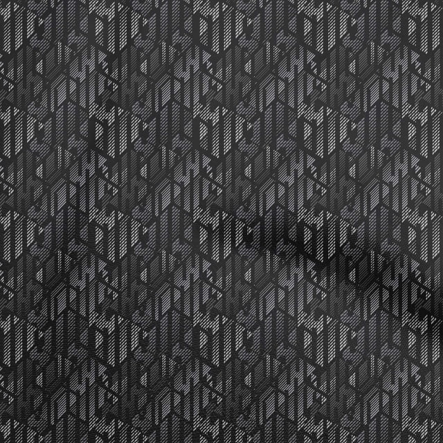 oneOone Georgette Viscose Black Fabric Abstracts Craft Projects Decor Fabric Printed By The Yard 42 Inch Wide
