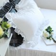 thumbnail image 4 of DEKAXID 1 pieza Princesa Blanco Puro Doble Capa Encaje Volante Algodón Boda Puro Algodón Ropa de Cama Funda de Almohada Funda de Almohada Decoración de Otoño, 4 of 4
