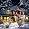 thumbnail image 6 of BNNG Christmas Duck Goose Yard Signs with Stakes Decorations Xmas Outdoor Yard Chicken Signs Lawn Decor Waterproof Christmas Patio Signs Ornaments for Lawn Garden Patio Home Backyard Decor, 6 of 6