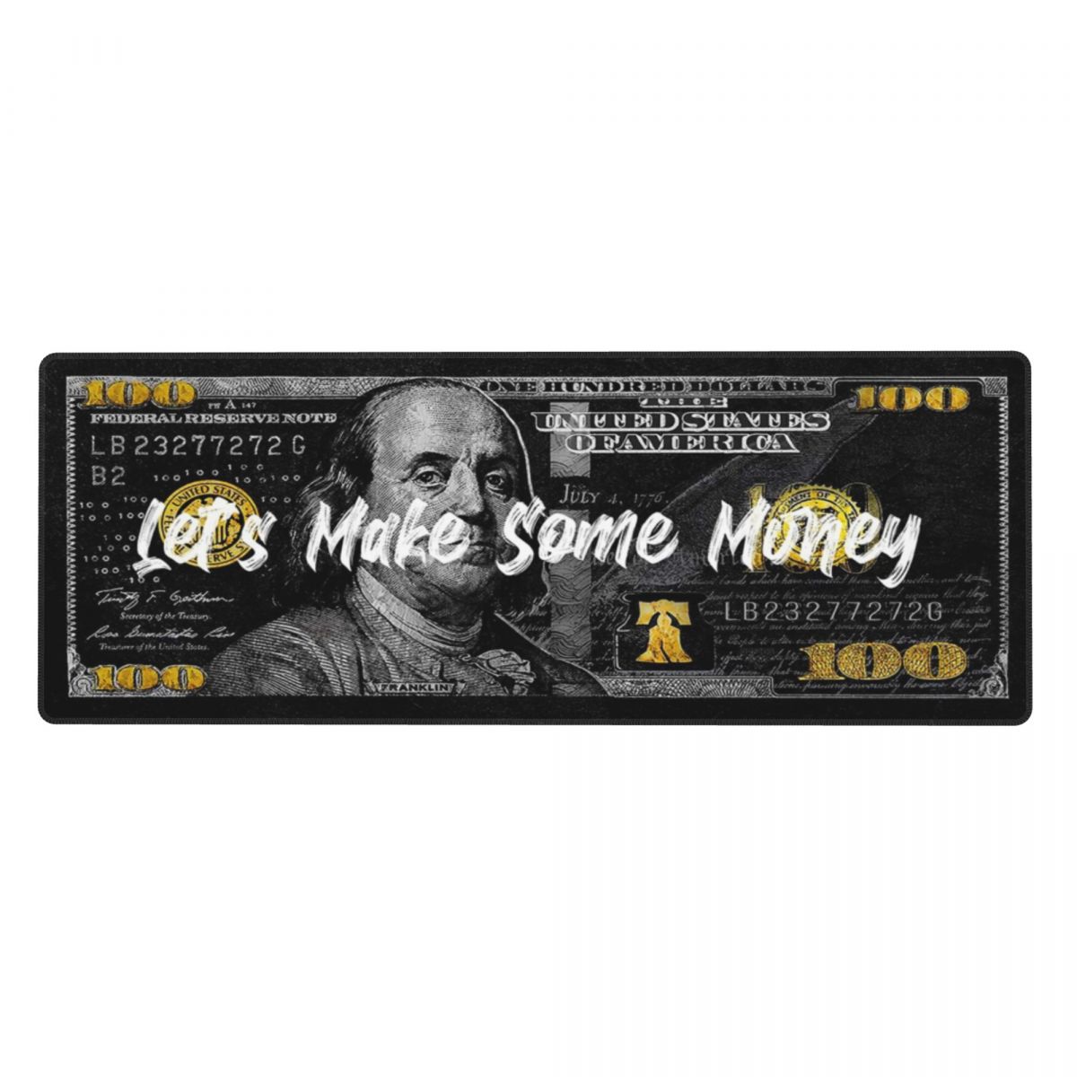 1pc 31.5x11.8in Money Extended Mouse Pad Large Gaming Mouse Pad Computer Keyboard Mouse Mat Non-Slip Mousepad Rubber Base And Stitched Edges For Game Players, Office, Study