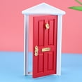 thumbnail image 2 of Porte de Fée 4 Couleurs, Miniature de Maison de Poupée, Mini Porte Extérieure en Bois pour Enfants pour Filles, 2 of 8