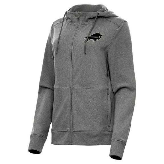 Women's Antigua  Heather Black Buffalo Bills Seeker Full-Zip Hoodie Jacket