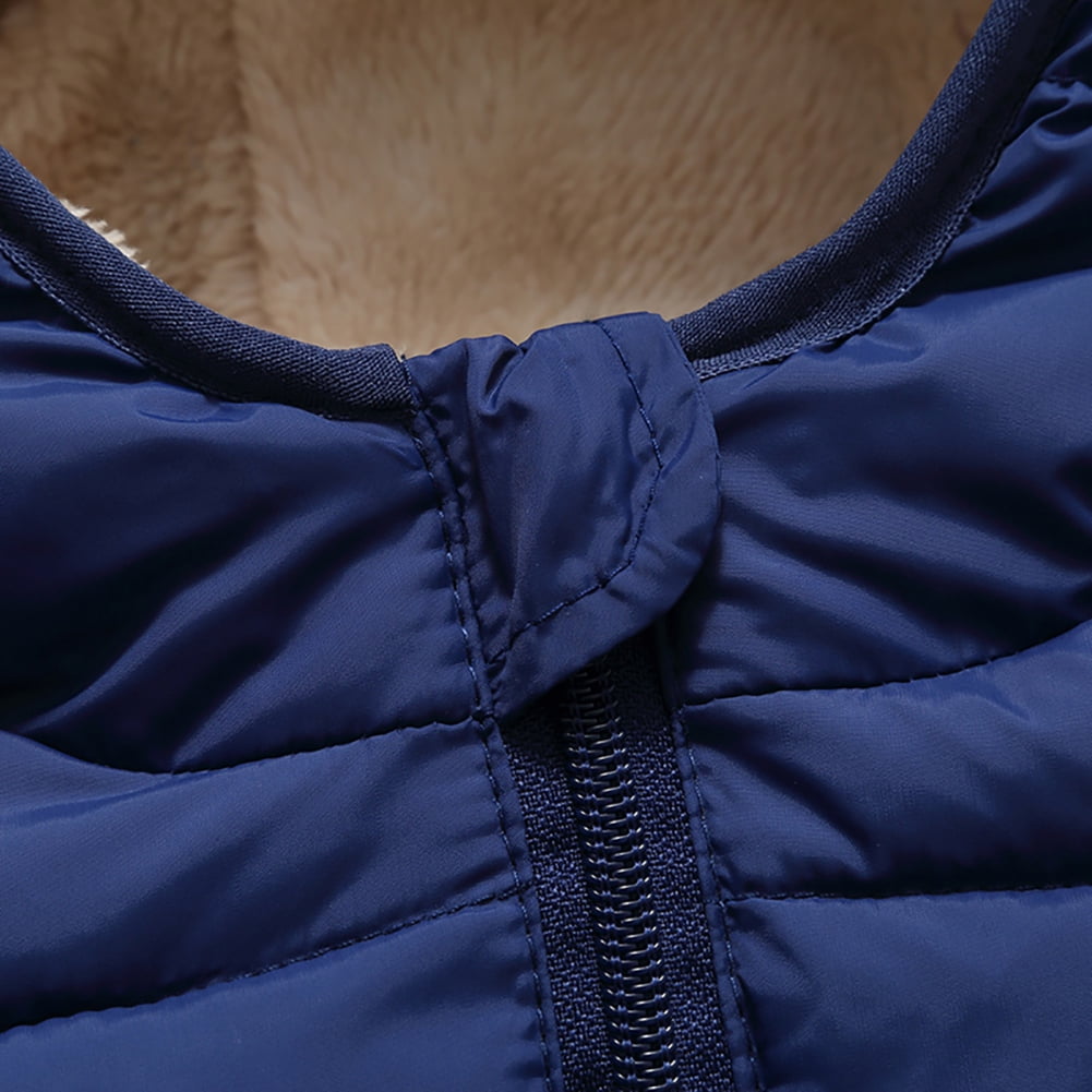 Boys Girls Kid Winter Thick Jacket Warm Zipper Hooded Windproof Coat Cute Outwear,2-7T