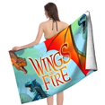 thumbnail image 4 of Alas de Fuego Toalla de playa de secado rápido con diseño temático, regalo para mujeres y niñas, ideal para cumpleaños, fans, amantes de la música, uso en la playa o al aire libre, 78 × 180 cm, 4 of 6