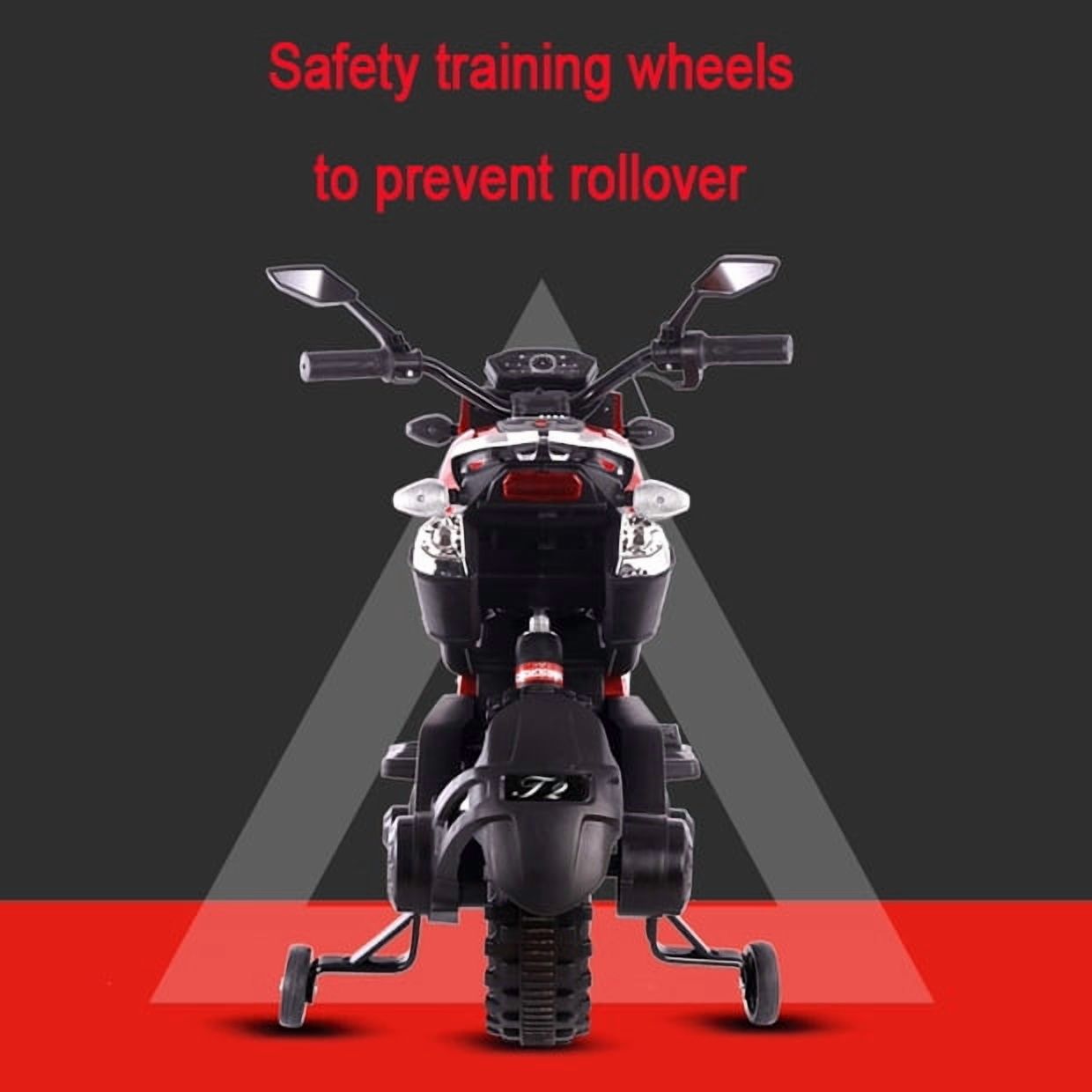 Electric MotorcycleFor Kids, Tamco 12V7AH Ride On Dirt Bike Toys, Gift For 3~6 Years Boys Girls With Training Wheels, Hand Racing/ Foot Brake/PU seat Goods Weight 40 LB
