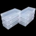 thumbnail image 4 of Rectangular Clear Plastic Storage Containers Box with Hinged Lid for Beads and Other Small Craft Items, 4 of 7
