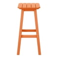 thumbnail image 3 of Costaelm Paradise 29" Outdoor Patio HDPE Square Backless Bar Stool, Orange, 3 of 8