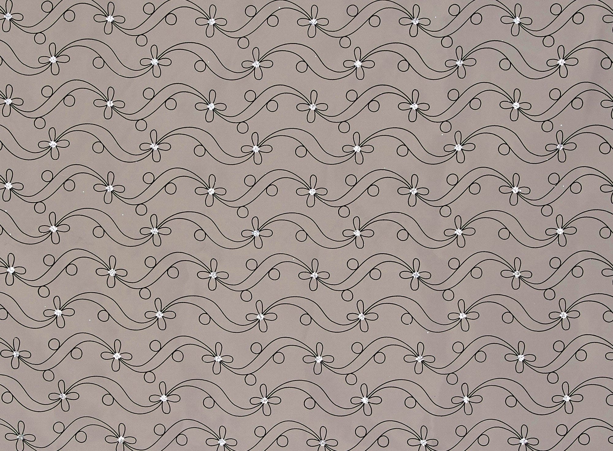 Zelouf Flock With Glitter Hologram On Organza  , Sewing, DIY, Crafts Fabric by the Yard, Copper, 7 Yard
