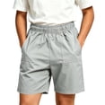 thumbnail image 3 of Busydd Boys Shorts 5-15 Years Casual Solid Color Elastic Waist Cargo Shorts for Boy Comfy Relaxed Summer Shorts with Pockets 7-8 Years, 3 of 10
