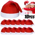thumbnail image 2 of 10/1 piezas de sombreros navideños rojos unisex para adultos y niños, sombreros de Papá Noel, gorros de Feliz Navidad para Año Nuevo, festivales, decoración de fiestas, suministros navideños, 2 of 5