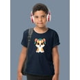 thumbnail image 2 of Corgi With Headsets T-Shirt Juniors -Image by Shutterstock,  Medium, 2 of 4