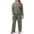 thumbnail image 3 of Fruit of the Loom Women's Sleep Soft & Breathable Long Sleeve Top & Pant Set, Sizes S-4X, 3 of 19