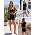 thumbnail image 6 of DARING DIVA Women's Lace Trim Ice Silk Slip Shorts XL Black, 6 of 7