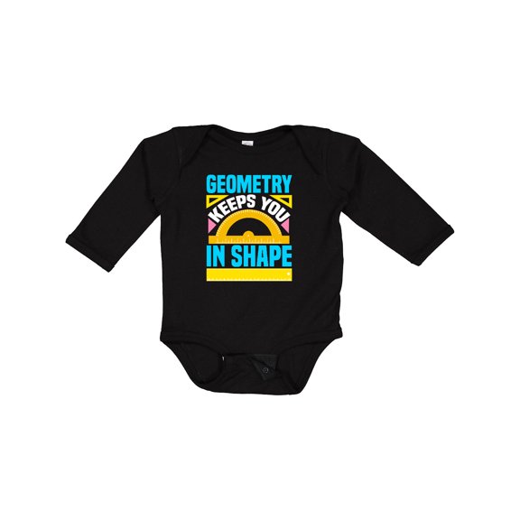 Inktastic Geometry Math Geek Funny School Boys or Girls Long Sleeve Baby Bodysuit