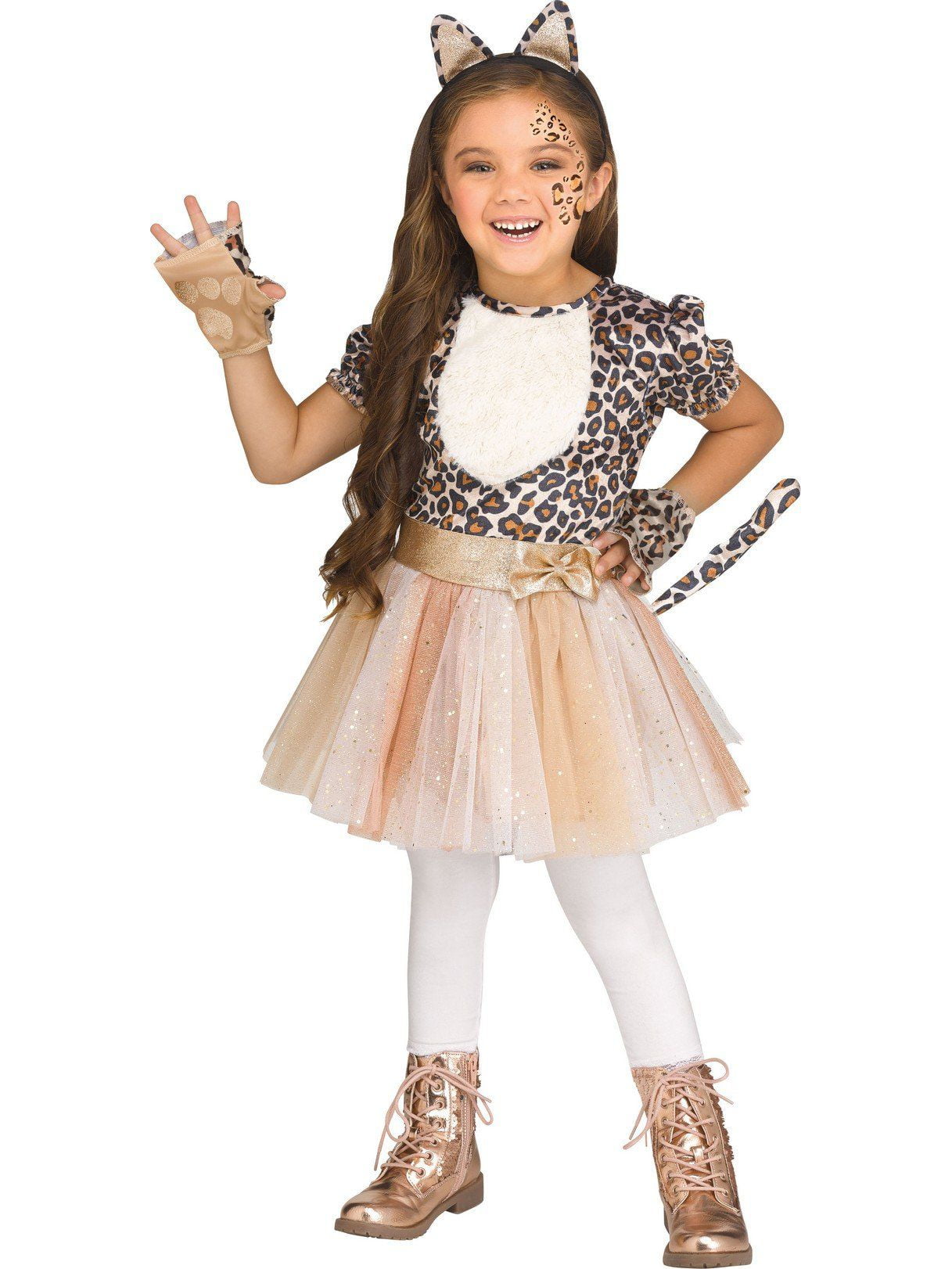 Toddler Girls Rose Gold Leopard Costume - Walmart.com - Walmart.com