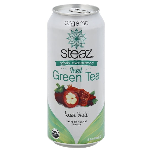 Steaz Organic Iced Green Tea with Superfruit, 16 Oz. - Walmart.com ...