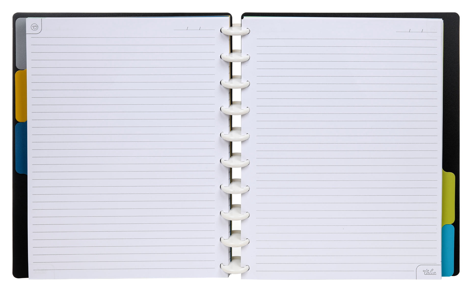 Talia Notebook Planner Customizable – 3757 (Black, Midsize (7.5in x 9.75in)