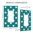 thumbnail image 3 of Haiem White Polka Dots With Teal Background Pattern Decorative Wall Plates, 1-Gang 5.0" x3.0", Unbreakable Thermoplastic Faceplate Cover for Decorator Receptacle Outlet & Switch-Style U, 3 of 6