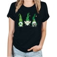 thumbnail image 2 of T-shirts de la Saint-Patrick pour Femmes Mode Saint-Patrick Imprimé Col Rond Manches Courtes T-Shirt Décontracté Haut Saint-Patrick, 2 of 4
