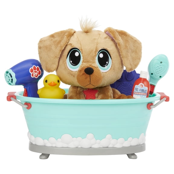 Little Tikes Rescue Tales Scrub 'n Groom Bathtub W/ Golden Retriever, Playset Includes Plush Stuffed Animal Dog with 9 Accessories, Gifts for Kids, Toys for Girls Boys Ages 3 4 5