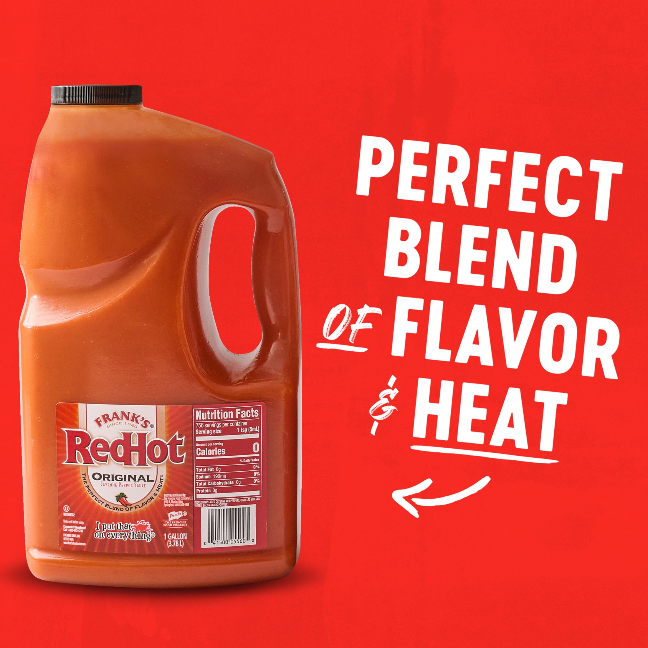 Frank's RedHot Original Cayenne Pepper Hot Sauce, 1.0 gal Jug