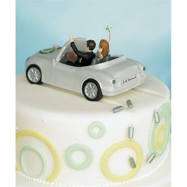Weddingstar 8515 Honeymoon Bound Couple in Car Cake Topper