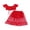 Red, variant on LMLYSoH Girl's Two-Piece Suit, Toddler Kid Girl Ruffle Trim Drawstring Pleated Short Sleeve Tops Patchwork Mesh Shorts