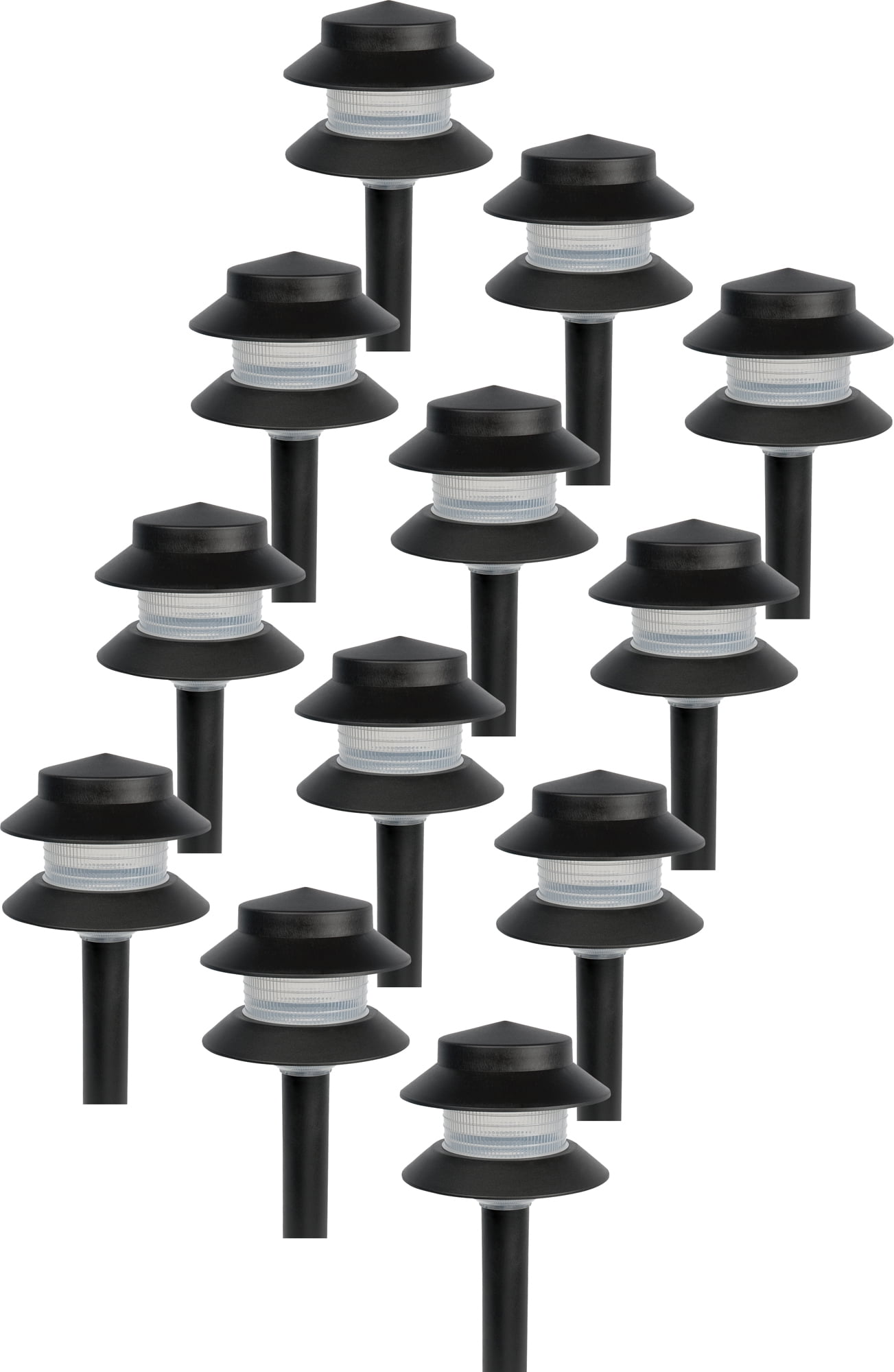PARADISE NEW GL22627 Black Low Voltage Plastic 4W Outdoor Path Light (12 Pack)