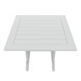 thumbnail image 2 of WestinTrends Malibu Outdoor Dining Table, All Weather Poly Lumber Adirondack 43" Trestle Square Patio Table with Umbrella Hole, White, 2 of 7